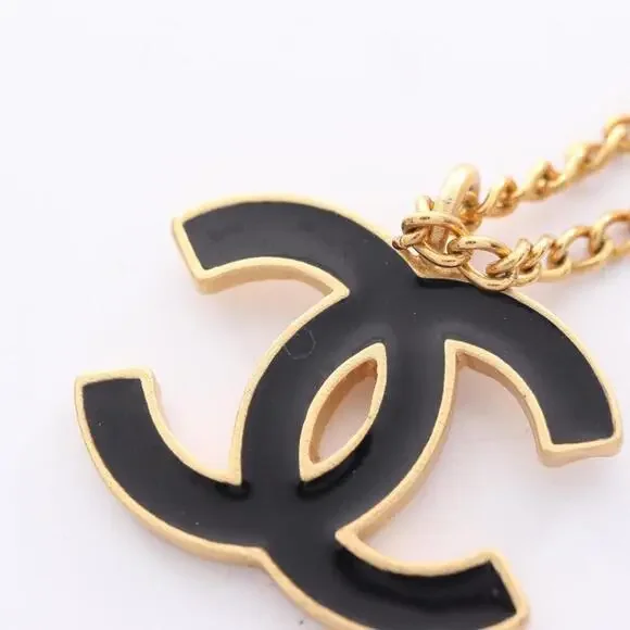 CHANEL Authentic Black Logo Necklace - Picture 7 of 7